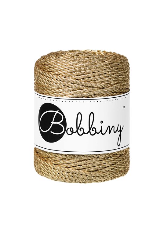 Mettalic Macrame Rope 3PLY - Satin Gold